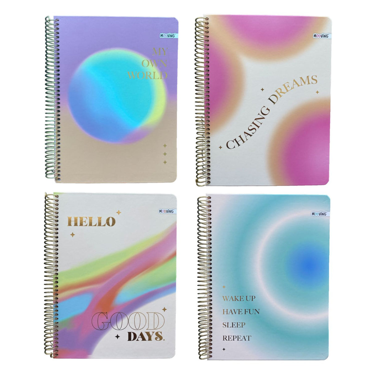 Mooving - Cuaderno Triple Papel Premium Carta Pastel Diseño Aleatorio