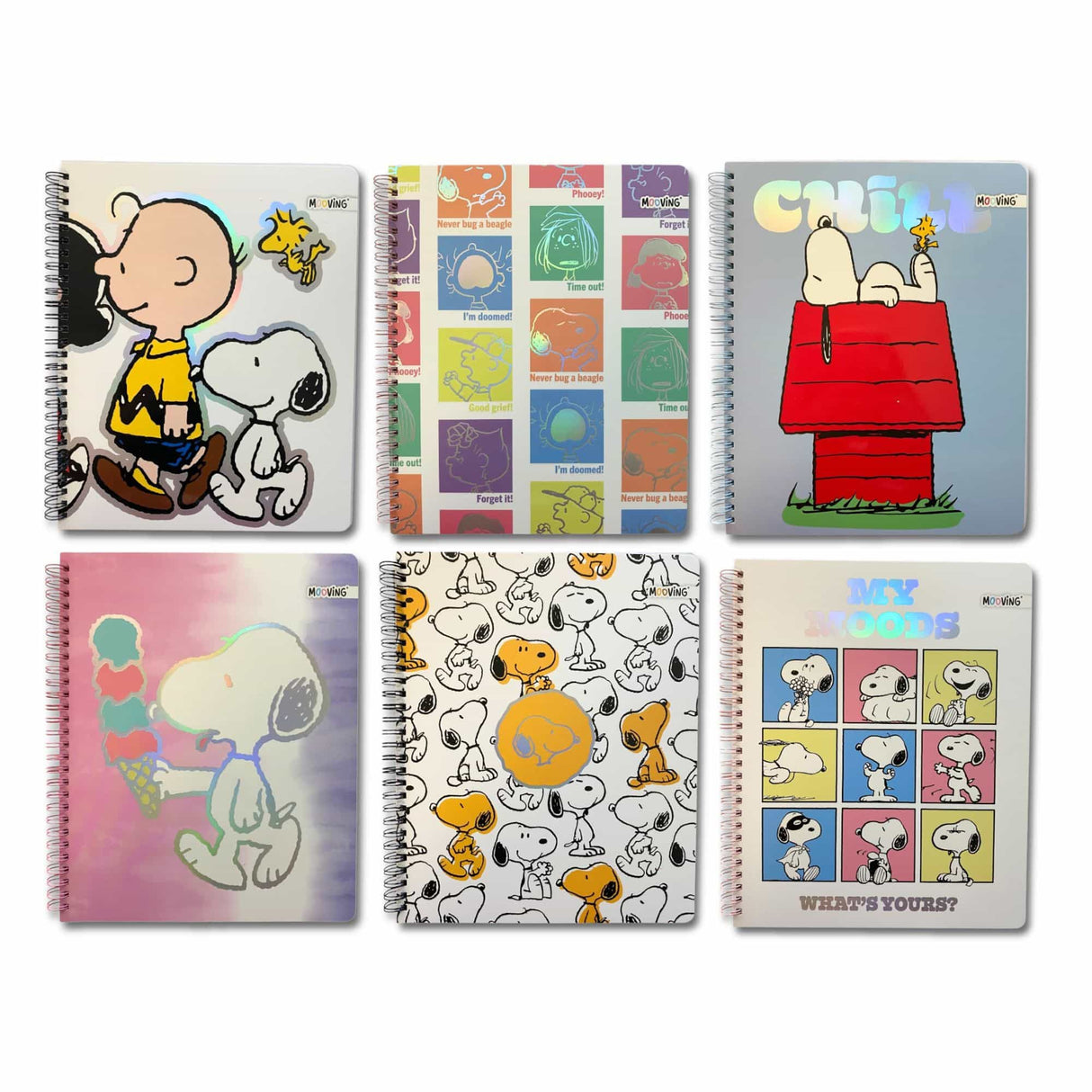 Mooving - Cuaderno Universitario Snoopy 7 mm 100 h
