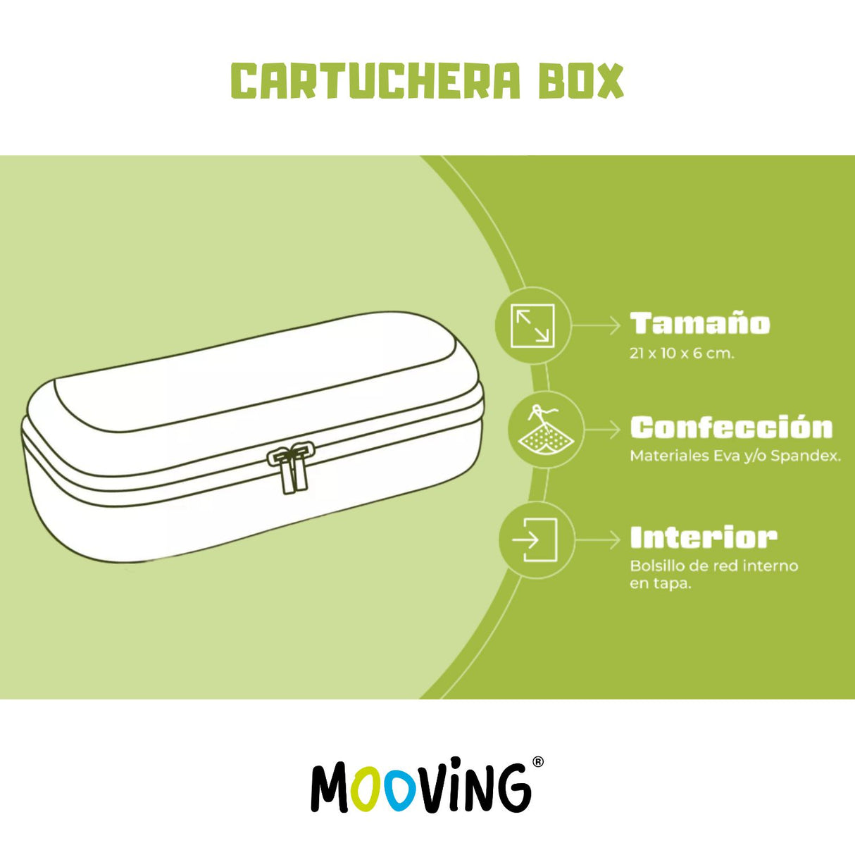 Mooving - Estuche para Lápices Box Minecraft