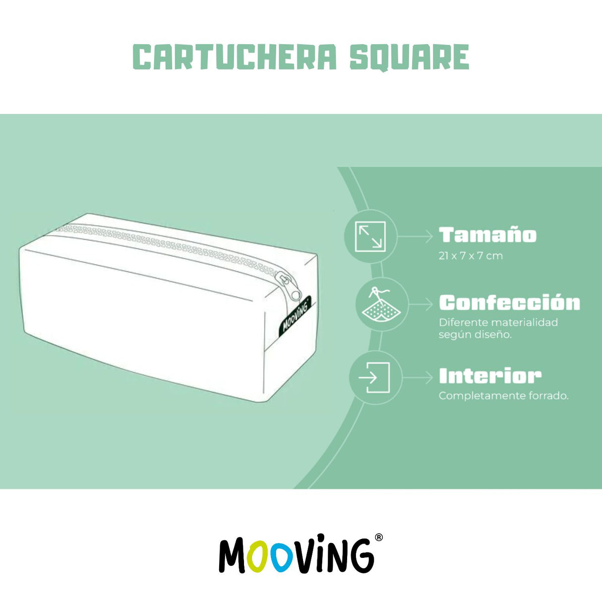 Mooving - Estuche para Lápices Square Mickey