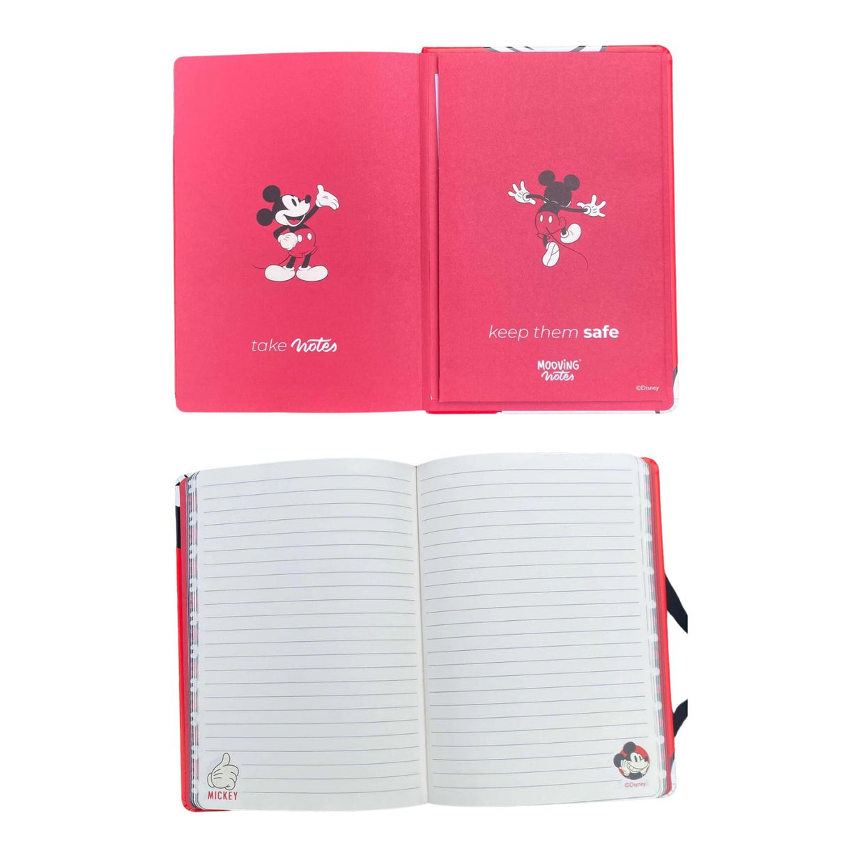 Mooving - Libreta Notes A5 Líneas Tapa Dura Mickey Mouse