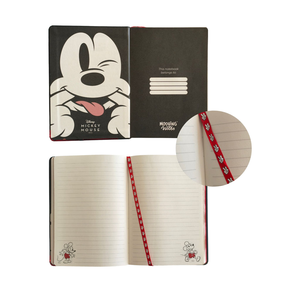 Mooving - Libreta Notes A5 Líneas Tapa Dura Mickey Mouse