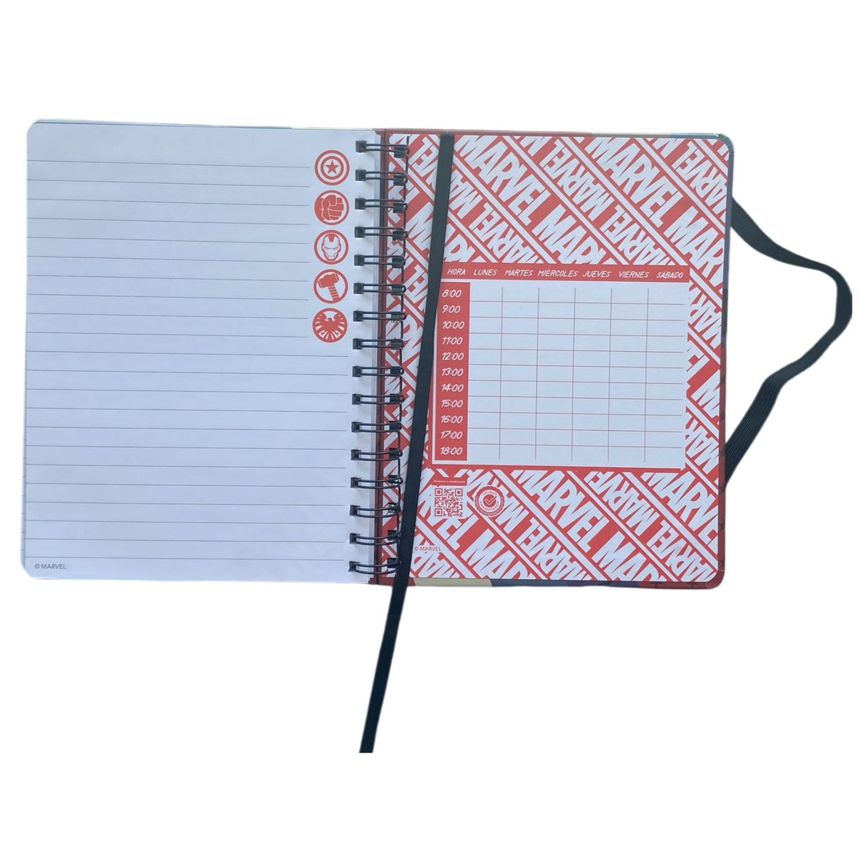 Mooving Notes - Libreta Espiral A5 Líneas Marvel