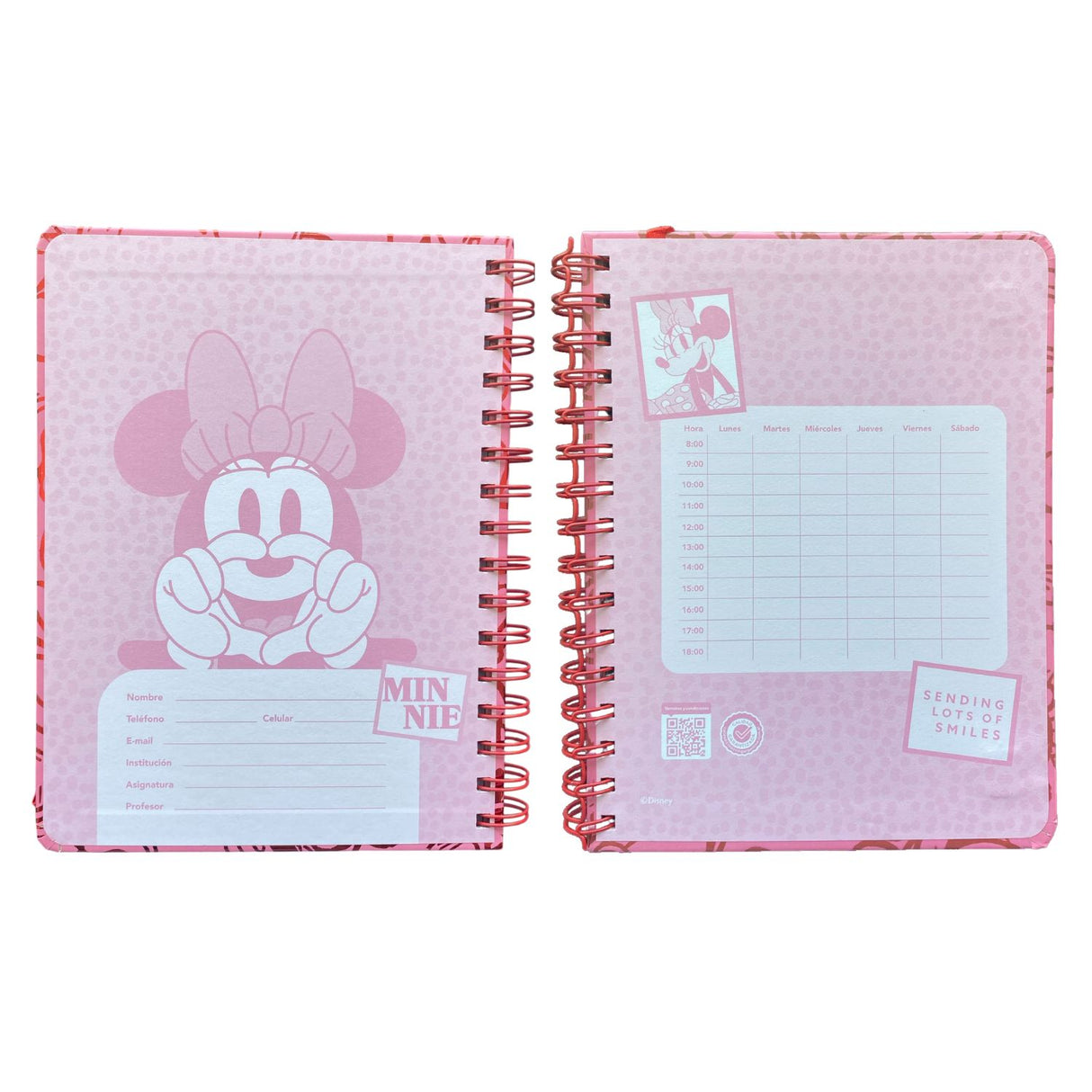 Mooving Notes - Libreta Espiral A5 Líneas Minnie