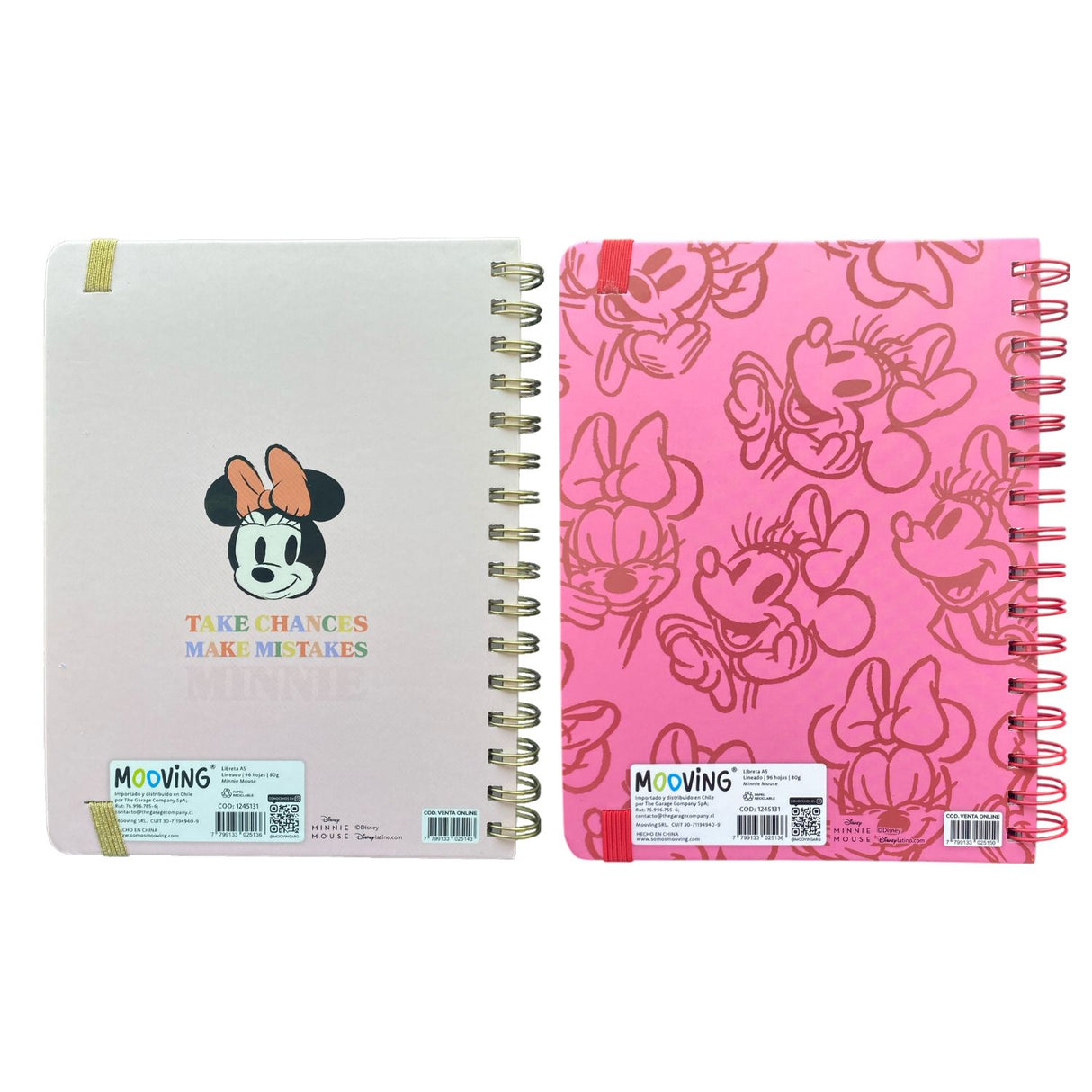 Mooving Notes - Libreta Espiral A5 Líneas Minnie