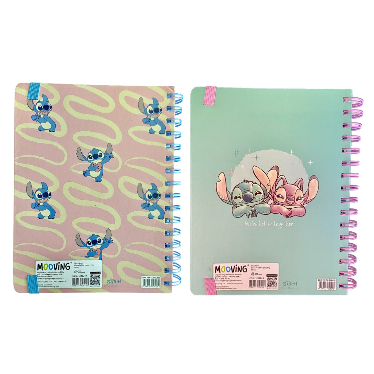 Mooving Notes - Libreta Espiral A5 Líneas Stitch