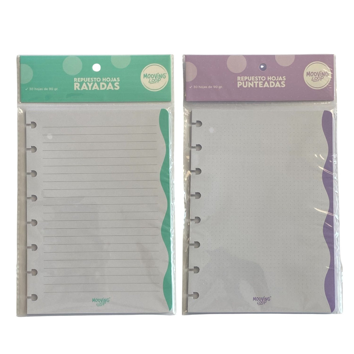 Mooving - Pack 30 Hojas para Cuadernos Loop A5