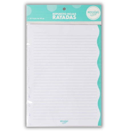 Mooving - Pack 30 Hojas para Cuadernos Loop Carta
