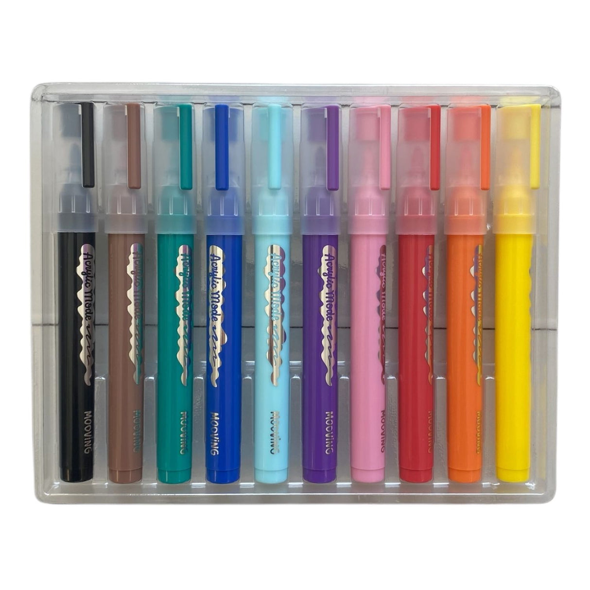 Mooving - Set 10 Marcadores Acrílicos Punta Redonda