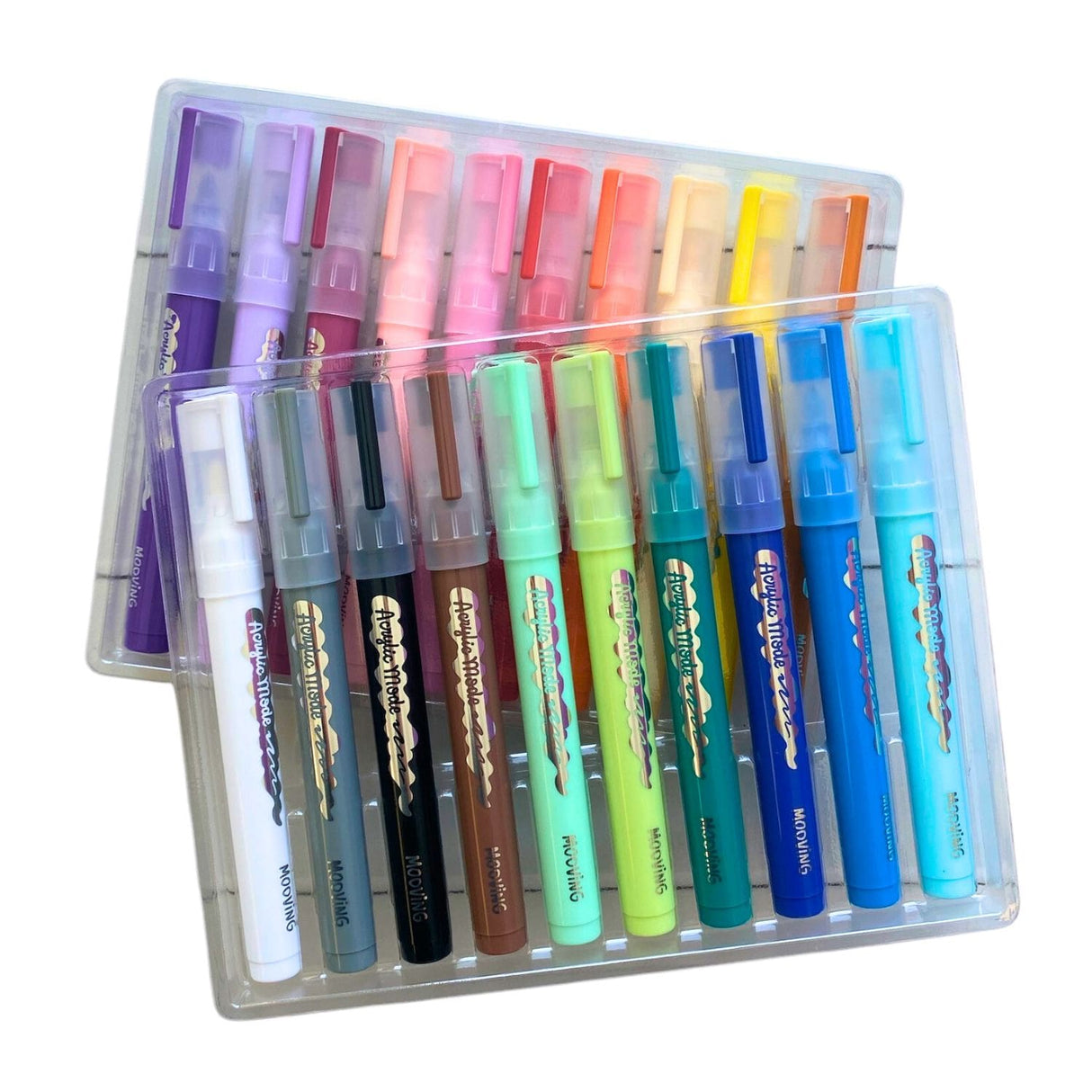 Mooving - Set 20 Marcadores Acrílicos Punta Redonda