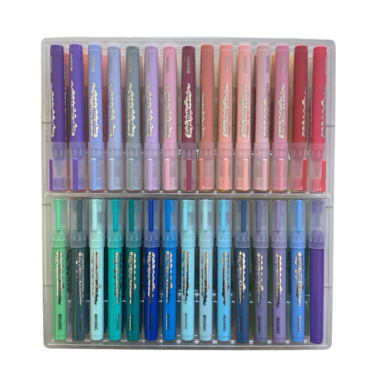 Mooving - Set 60 Marcadores Acrílicos Punta Redonda
