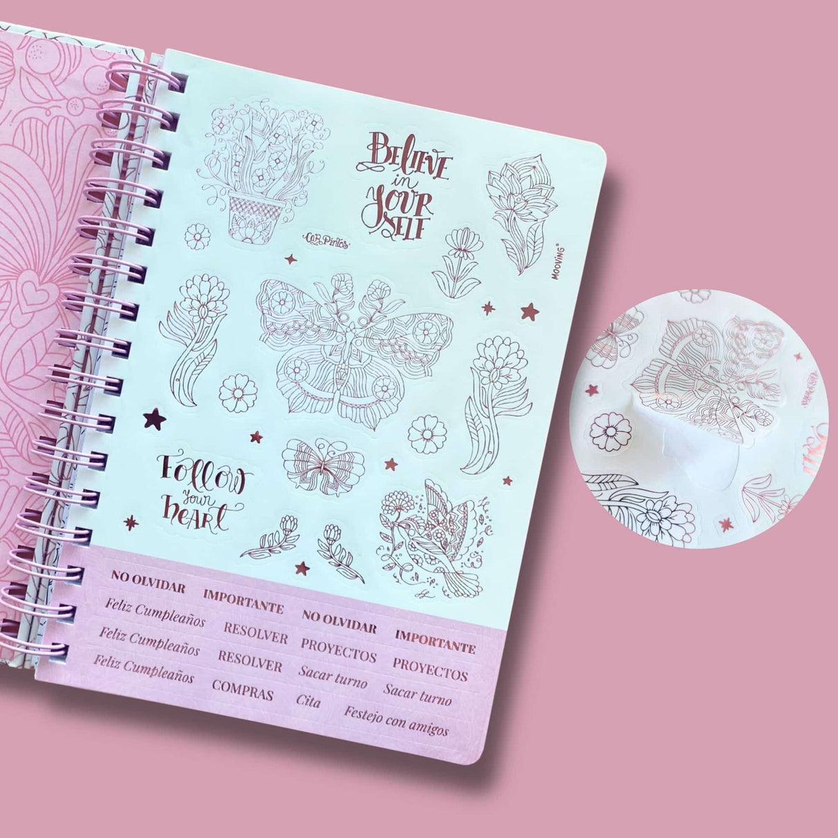 Mooving x Car Pintos - Agenda 2026 Semanal The Coloring Planner