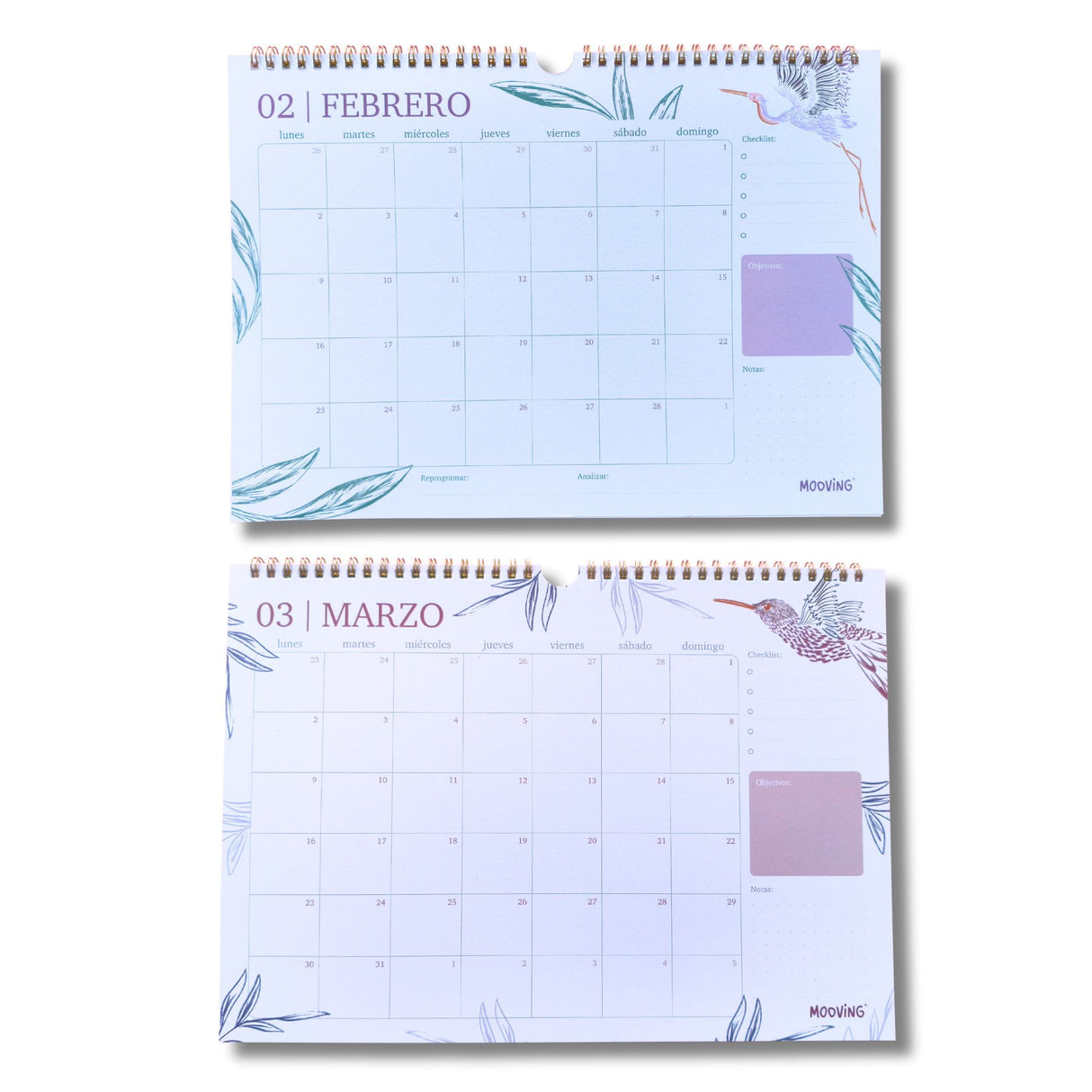 Mooving - Calendario 2026 Boho 35 x 25 cm