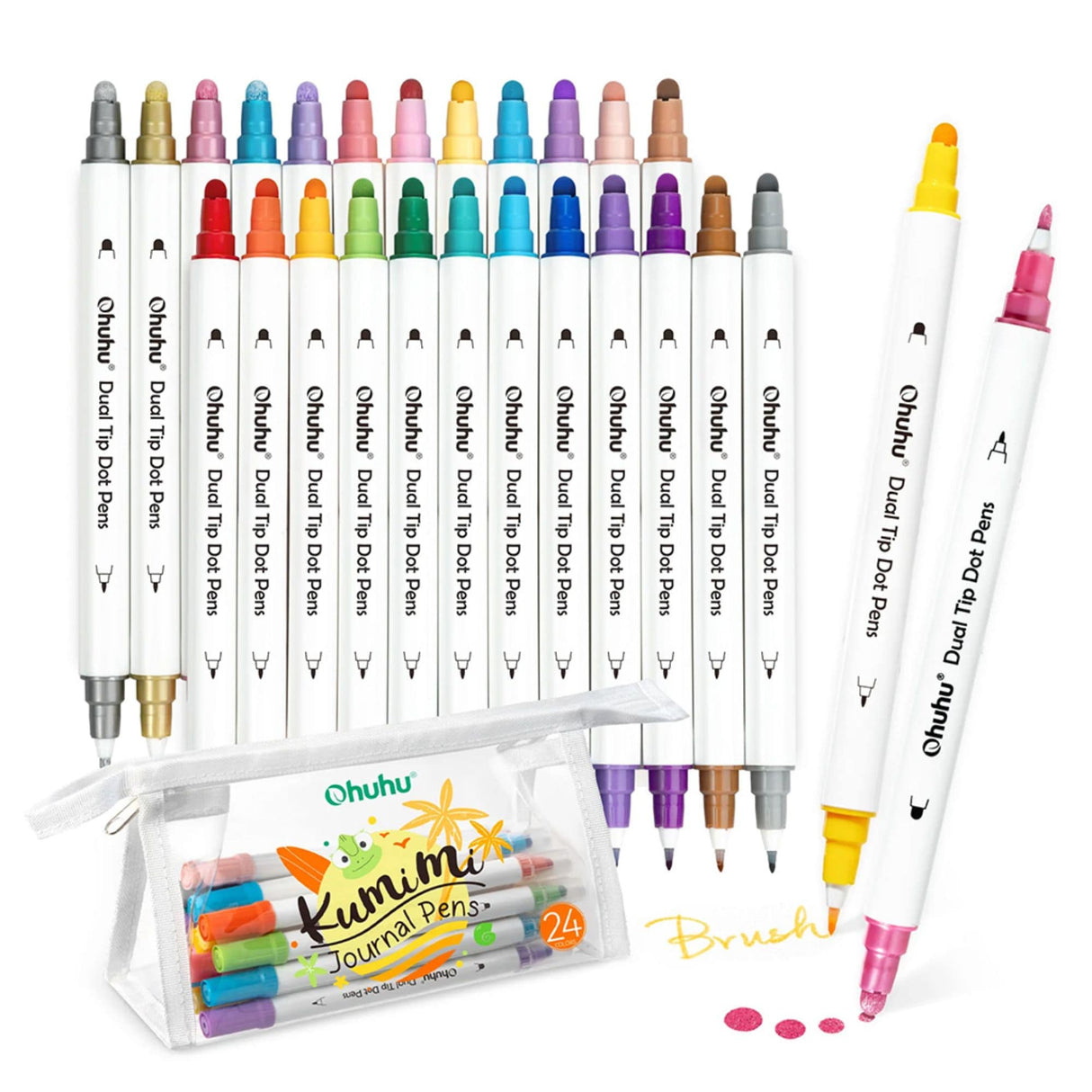 Ohuhu Kumimi - Set 24 Marcadores Journal Pens Doble Punta