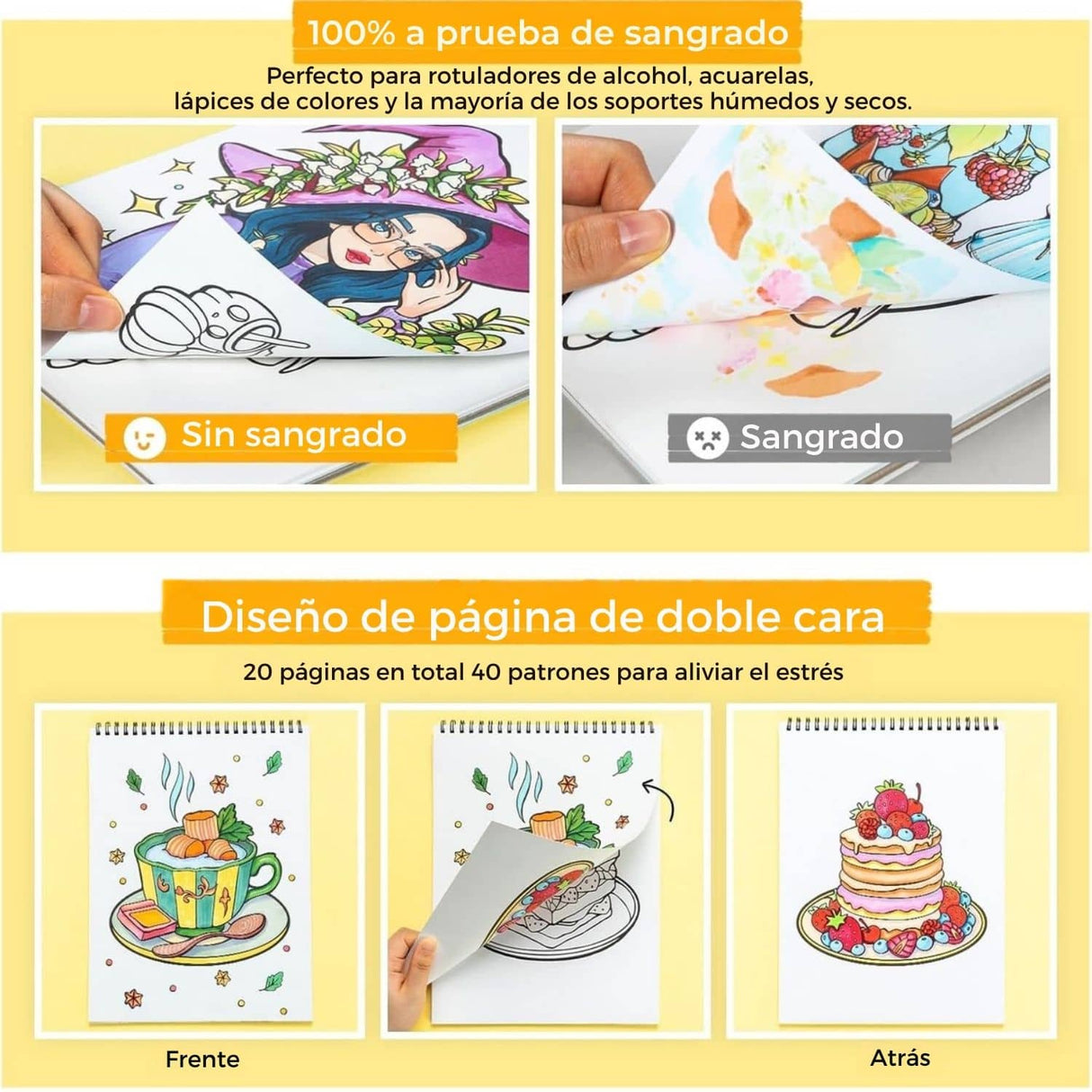 Ohuhu - Libro para Colorear Enjoy The Sweet Moment