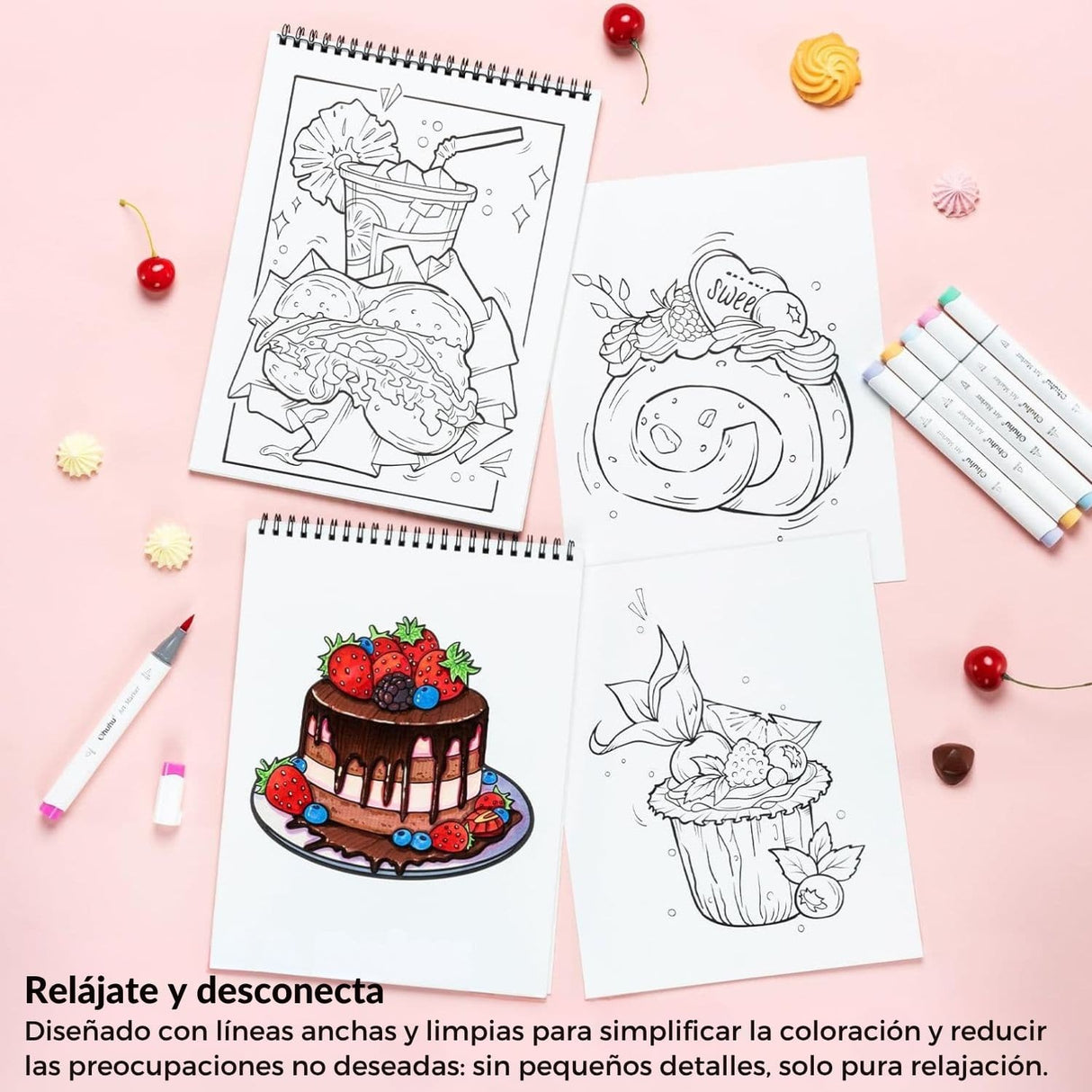 Ohuhu - Libro para Colorear Enjoy The Sweet Moment