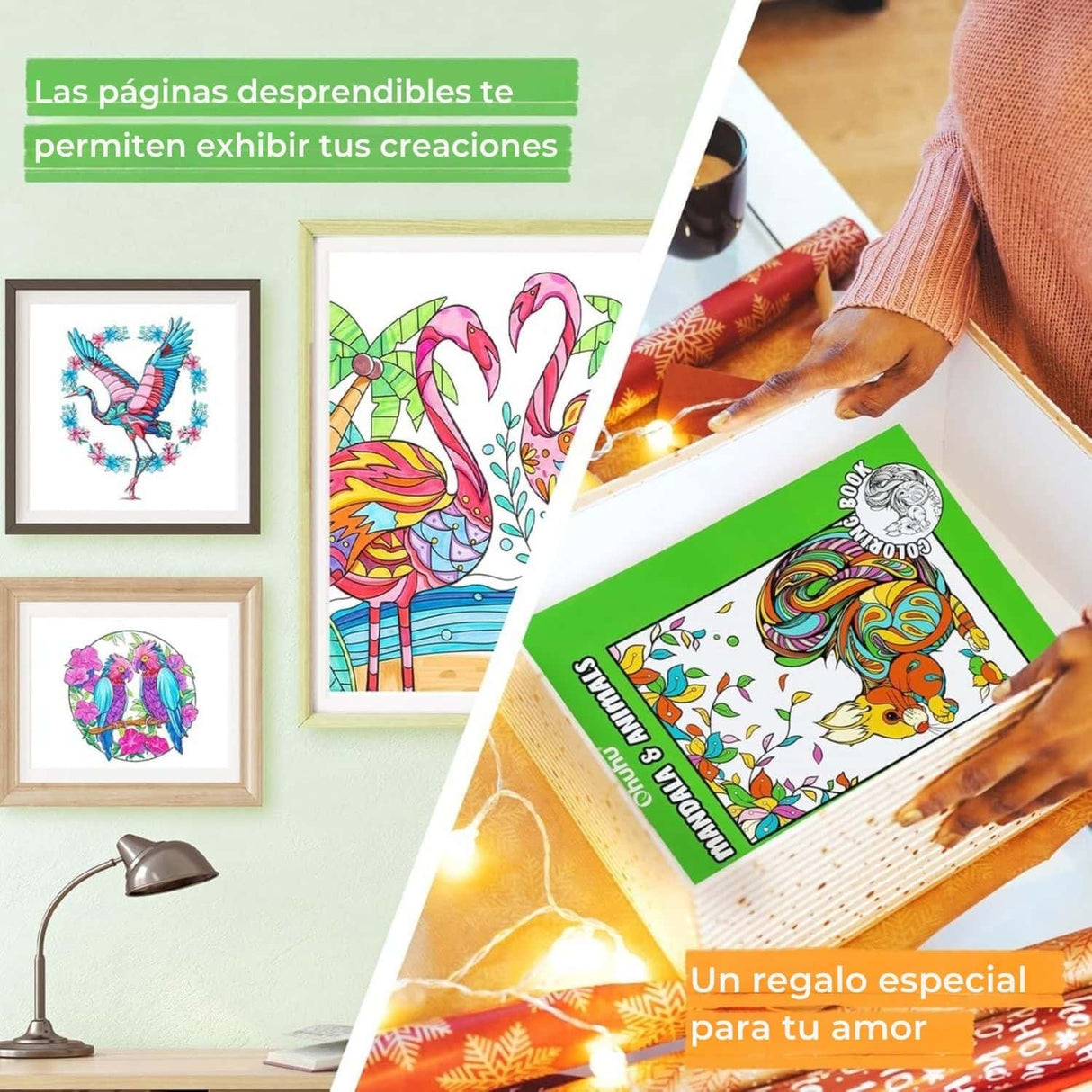 Ohuhu - Libro para Colorear Mandala & Animals