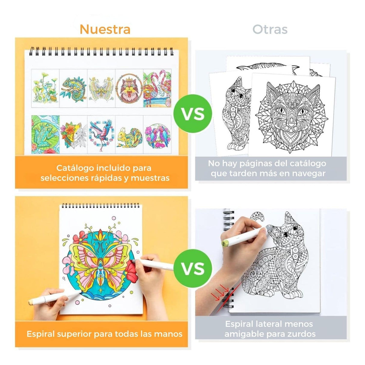 Ohuhu - Libro para Colorear Mandala & Animals