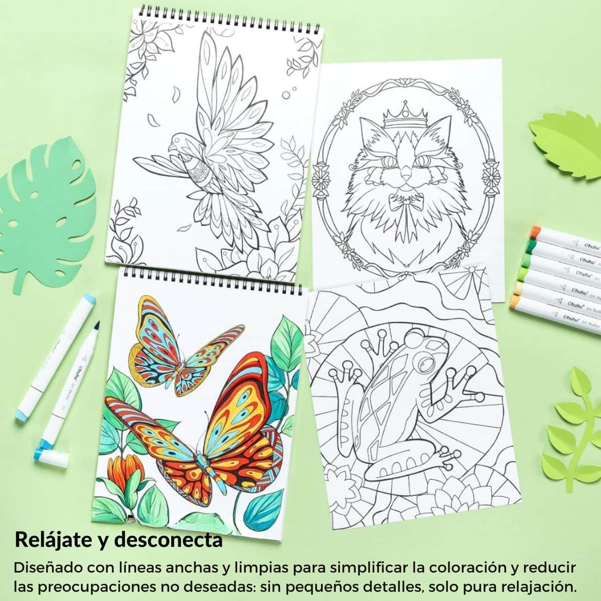 Ohuhu - Libro para Colorear Mandala & Animals
