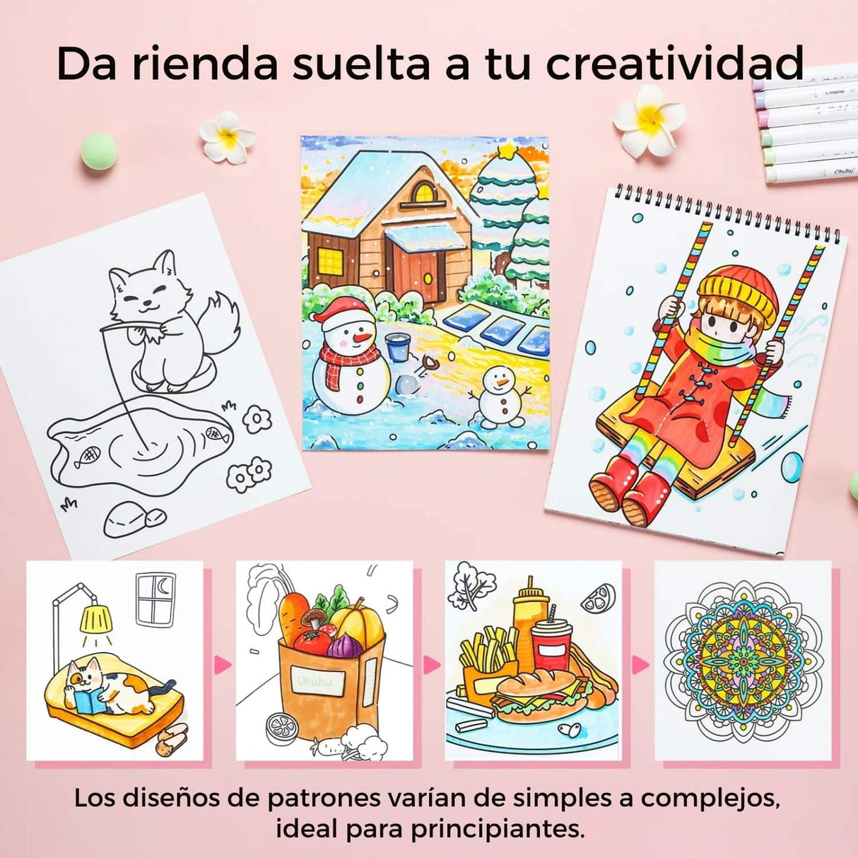 Ohuhu - Libro para Colorear My Simple Pleasure