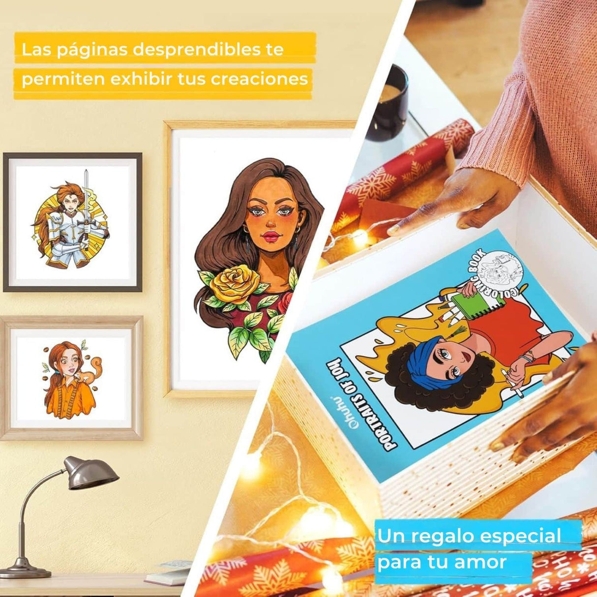 Ohuhu - Libro para Colorear Portraits of Joy