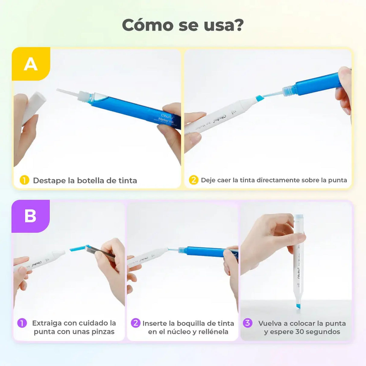 Ohuhu Marker Ink - Tinta al Alcohol Recarga 16 ml