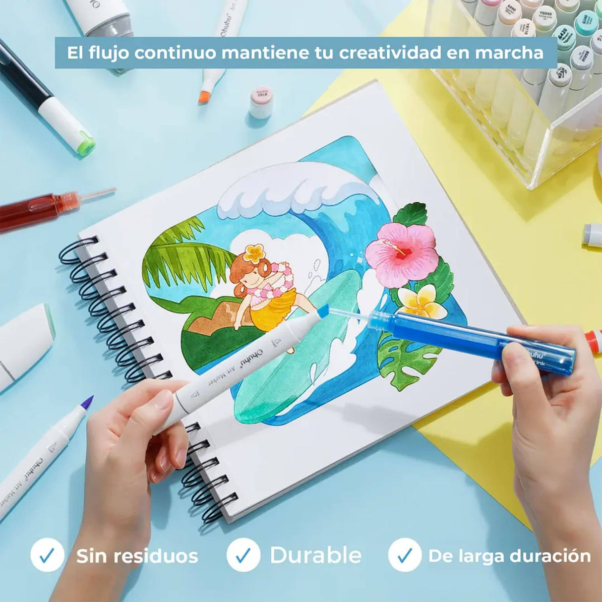 Ohuhu Marker Ink - Tinta al Alcohol Recarga 16 ml