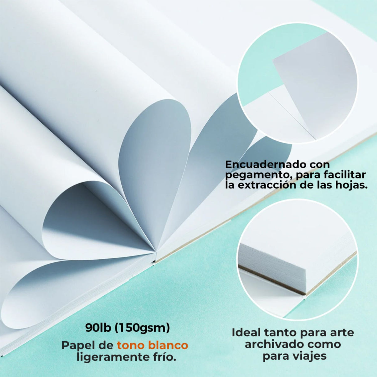 Ohuhu Marker Pad - Block para Marcadores 150 g/m2 60h 22,9 x 30,5 cm