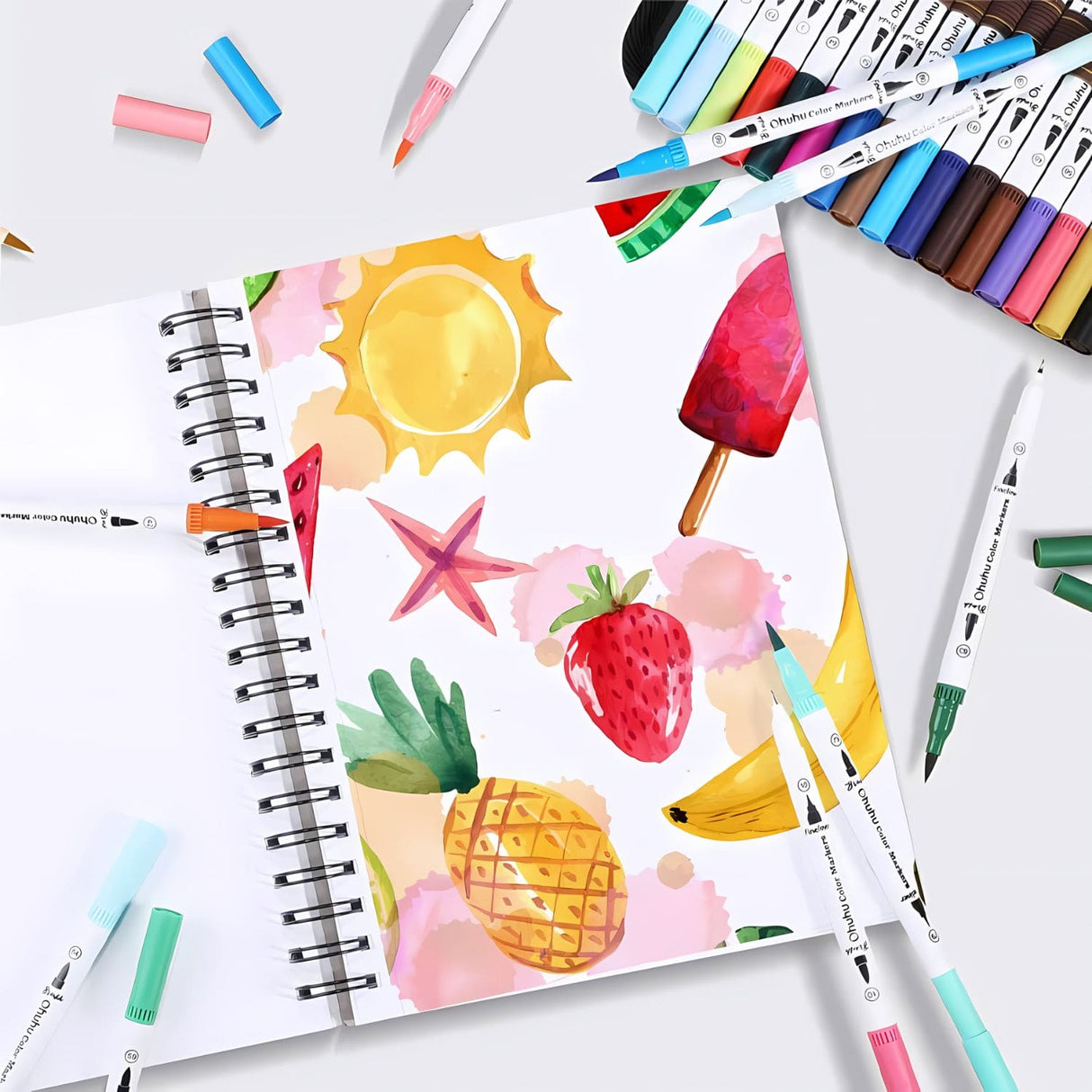 Ohuhu Marker Pad - Croquera para Marcadores 200 g/m2