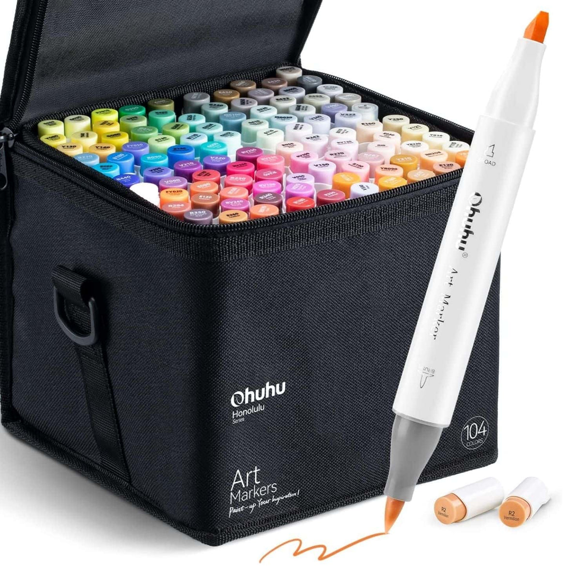 Ohuhu - Set 104 Marcadores al Alcohol Honolulu A Doble Punta