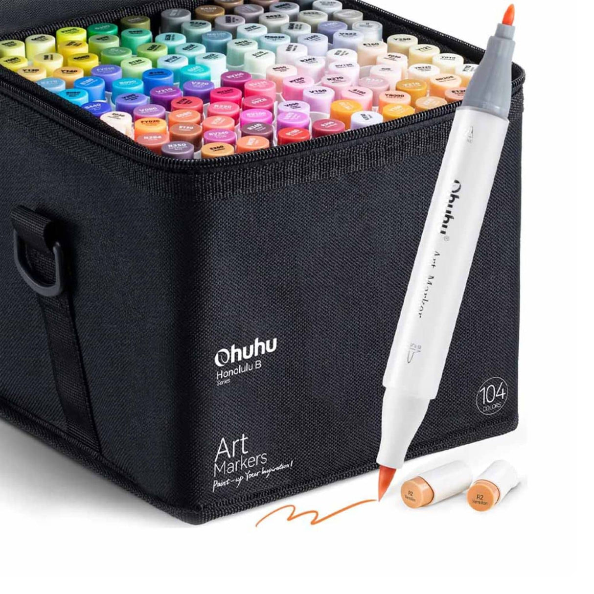 Ohuhu - Set 104 Marcadores al Alcohol Honolulu B Doble Punta