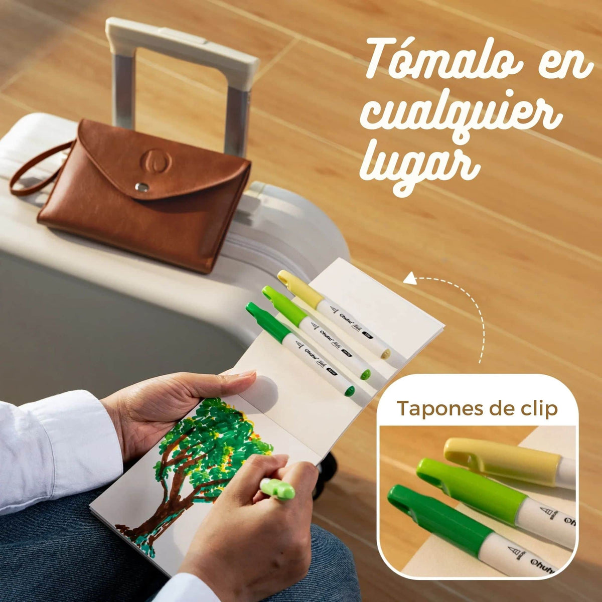 Ohuhu - Set 12 Marcadores al Alcohol Nalu Travel Kit