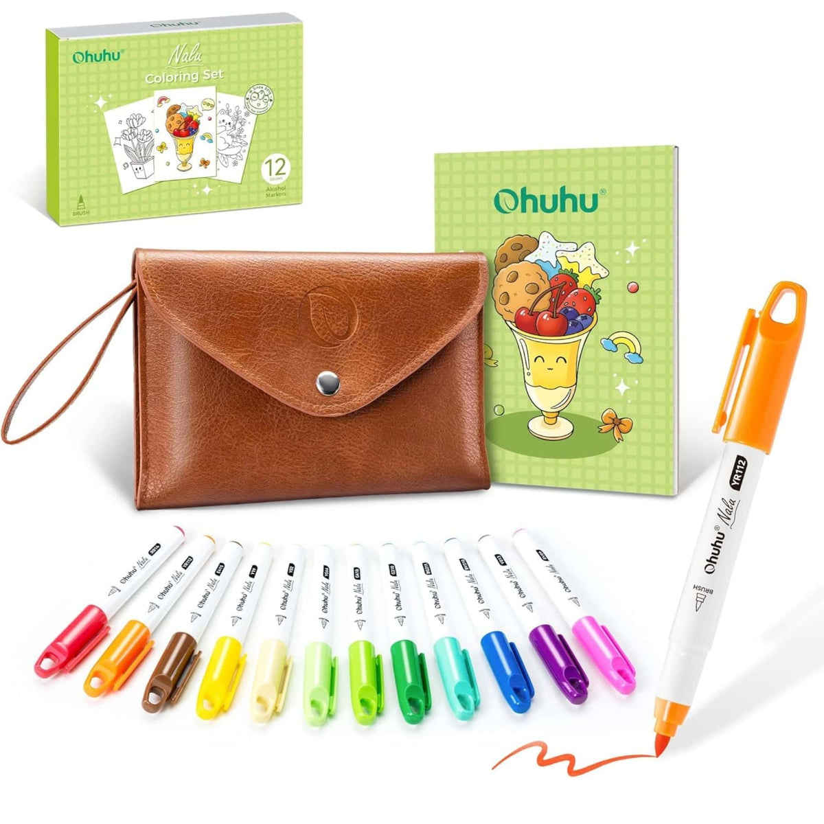 Ohuhu - Set 12 Marcadores al Alcohol Nalu Travel Kit