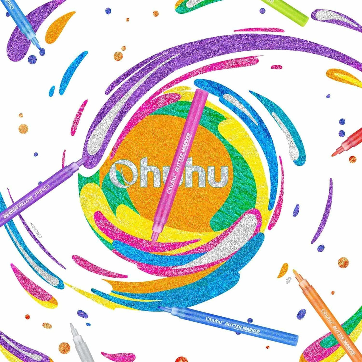 Ohuhu - Set 12 Marcadores Glitter Marker