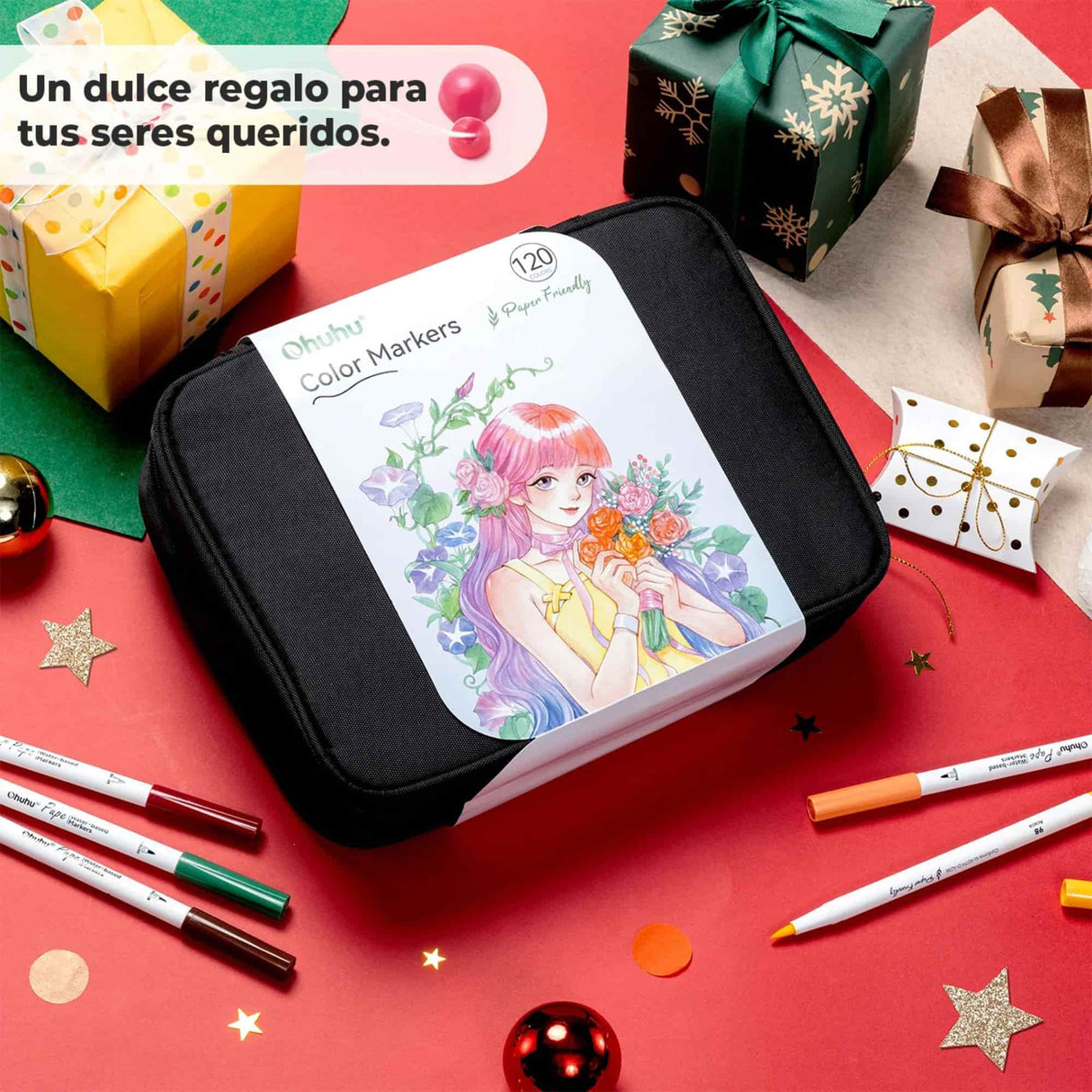 Ohuhu - Set 120 Marcadores a Base de Agua Pupe Doble Punta