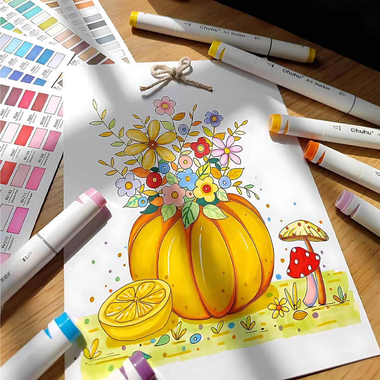 Ohuhu - Set 160 Marcadores al Alcohol Oahu Doble Punta