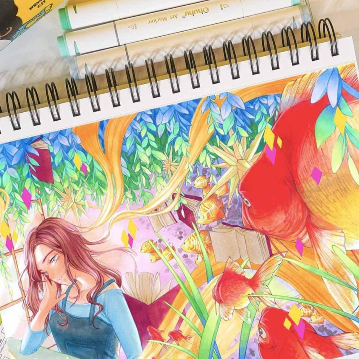 Ohuhu - Set 160 Marcadores al Alcohol Oahu Doble Punta