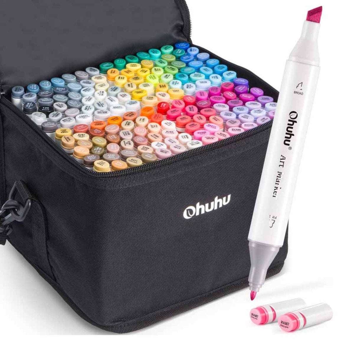 Ohuhu - Set 160 Marcadores al Alcohol Oahu Doble Punta