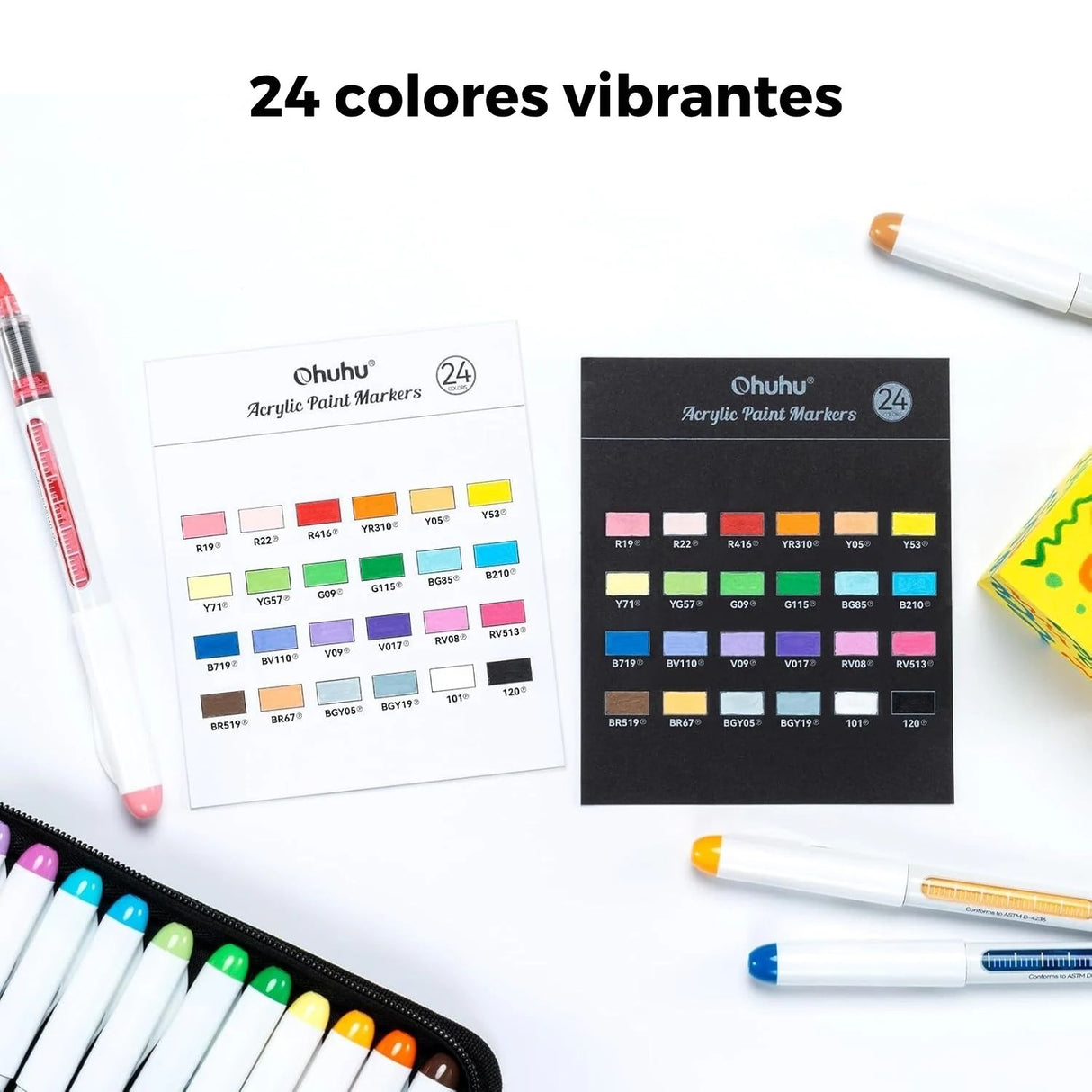 Ohuhu - Set 24 Marcadores Acrílicos Nahuku