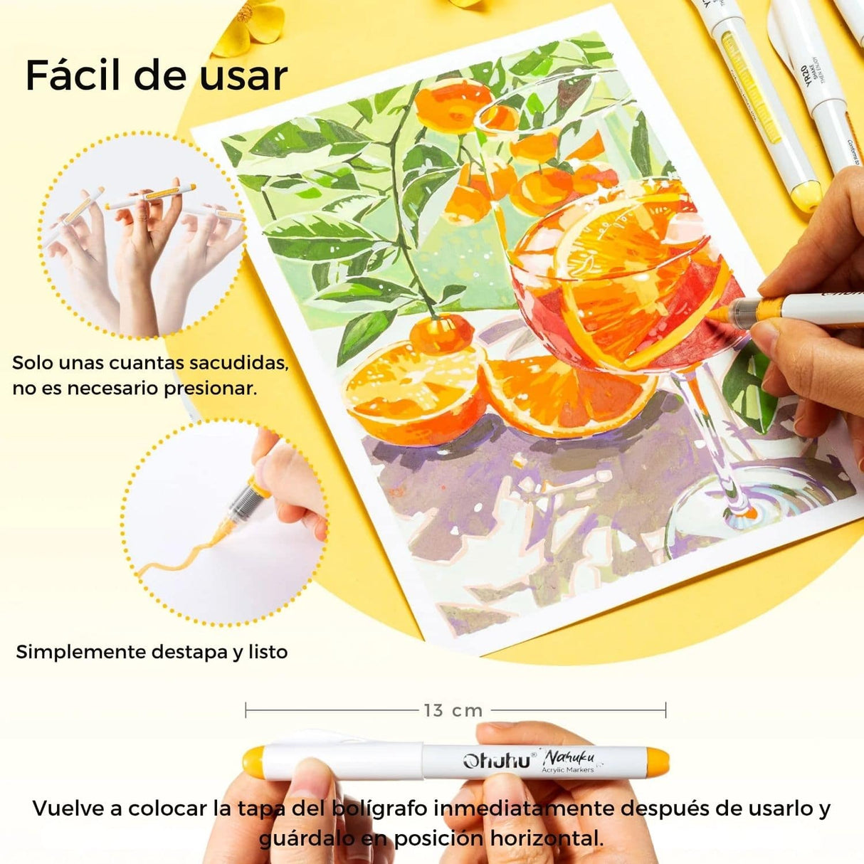 Ohuhu - Set 24 Marcadores Acrílicos Nahuku