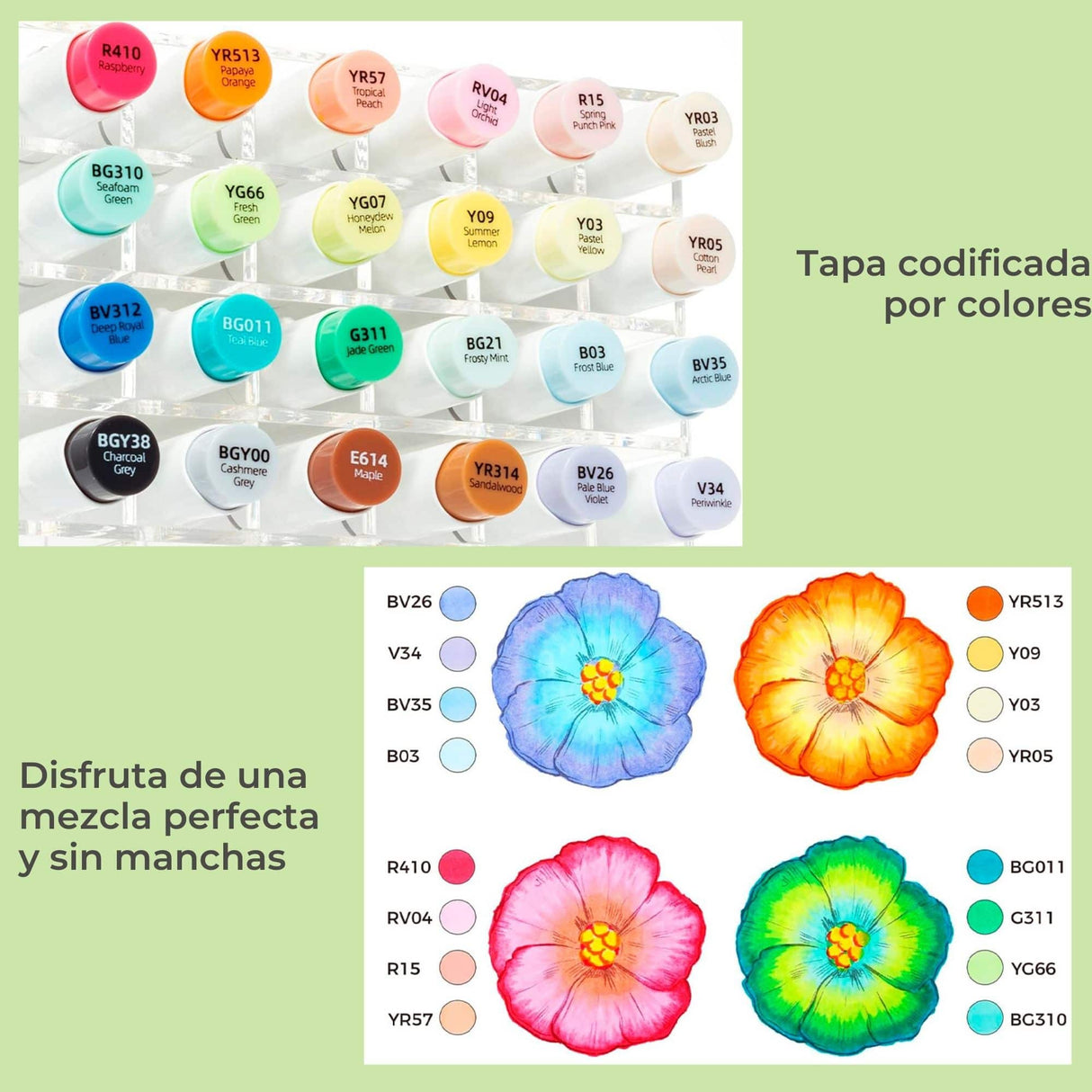 Ohuhu - Set 24 Marcadores al Alcohol Honolulu Plus