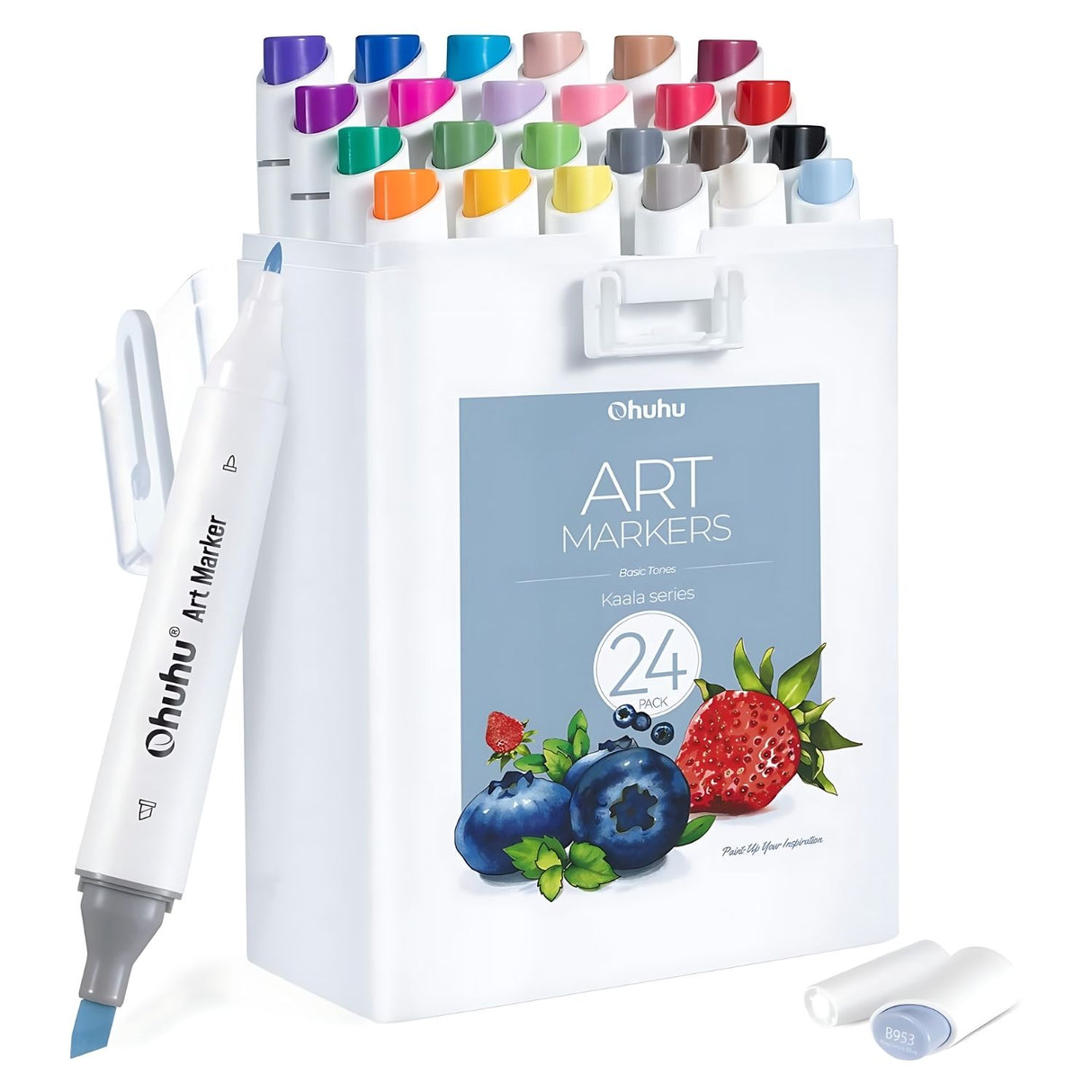 Ohuhu - Set 24 Marcadores al Alcohol Kaala Basic Tones Fina y Biselada