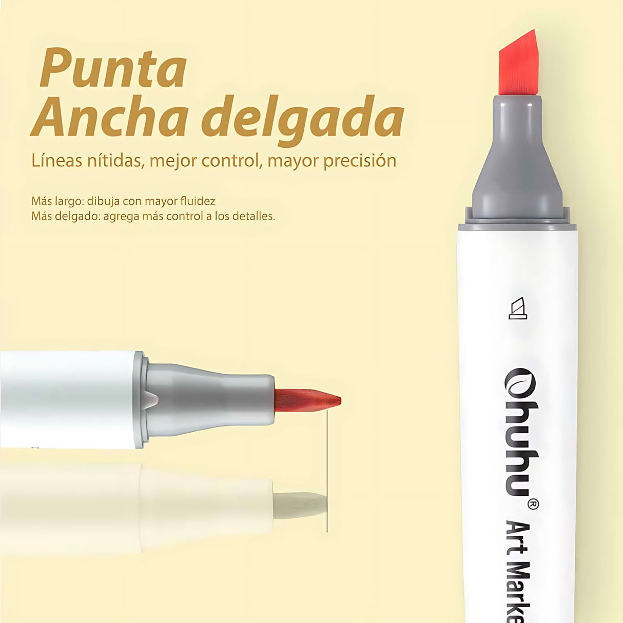 Ohuhu - Set 24 Marcadores al Alcohol Kaala Skin Tones Fina y Biselada