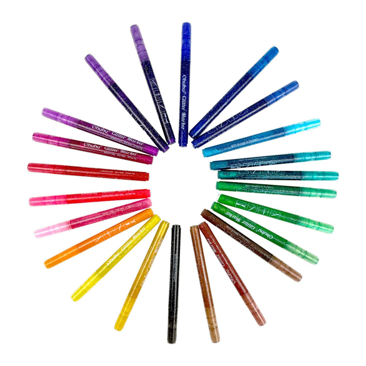 Ohuhu - Set 24 Marcadores Glitter Marker