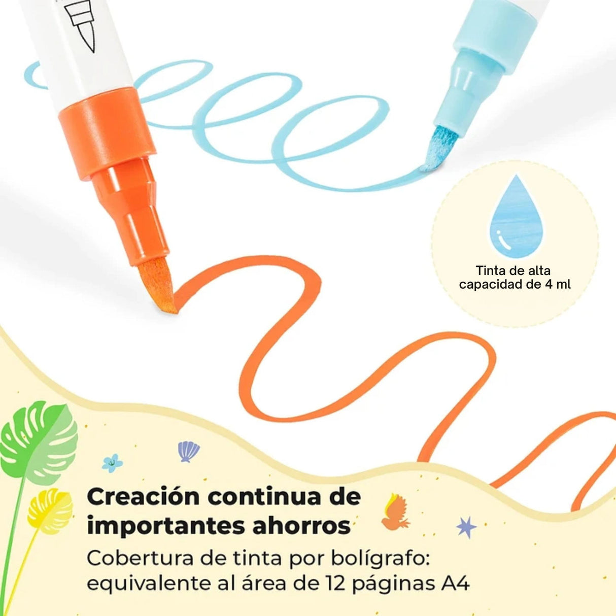 Ohuhu - Set 30 Marcadores Acrílicos Kalalau Punta Pincel