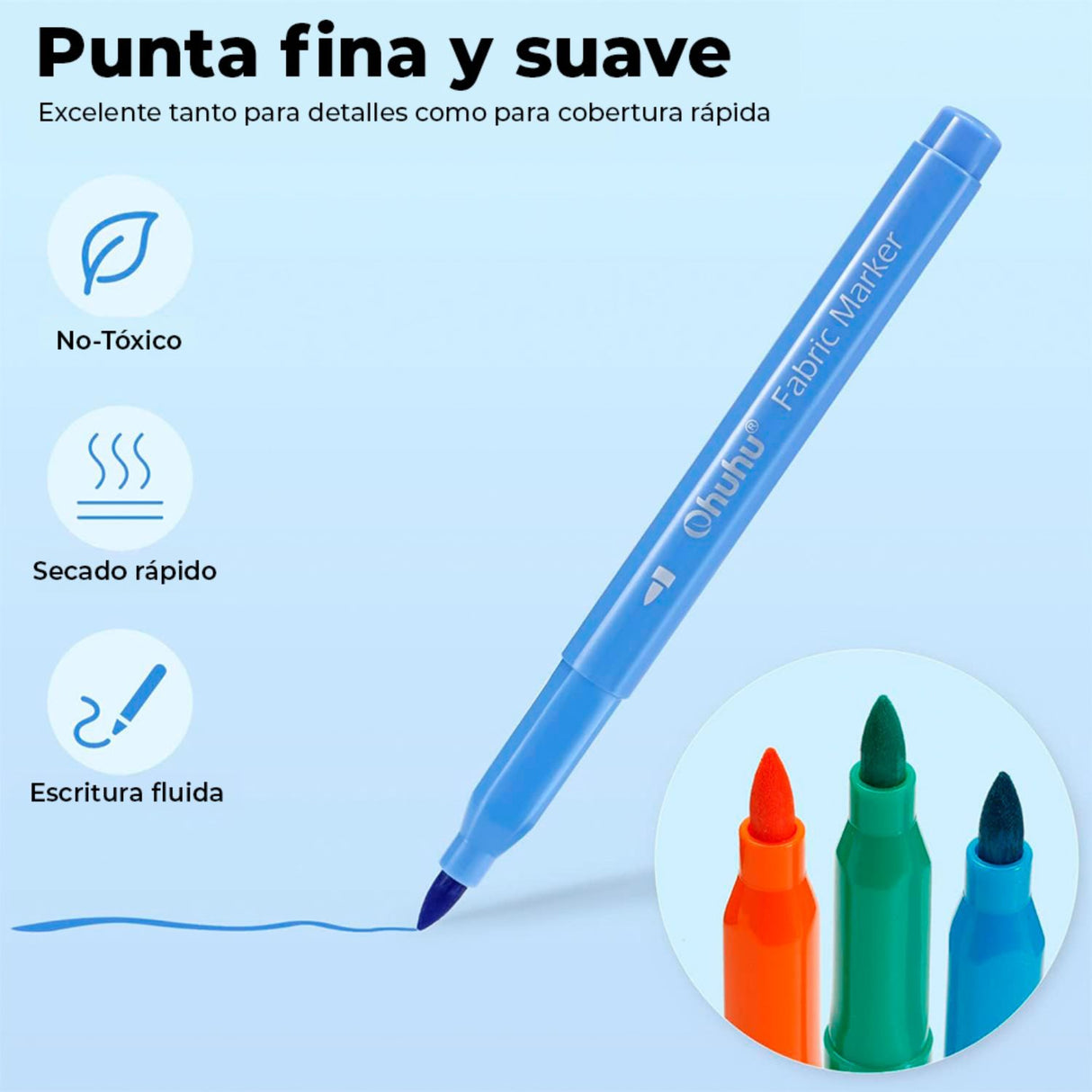 Ohuhu - Set 30 Marcadores Permanentes para Tela