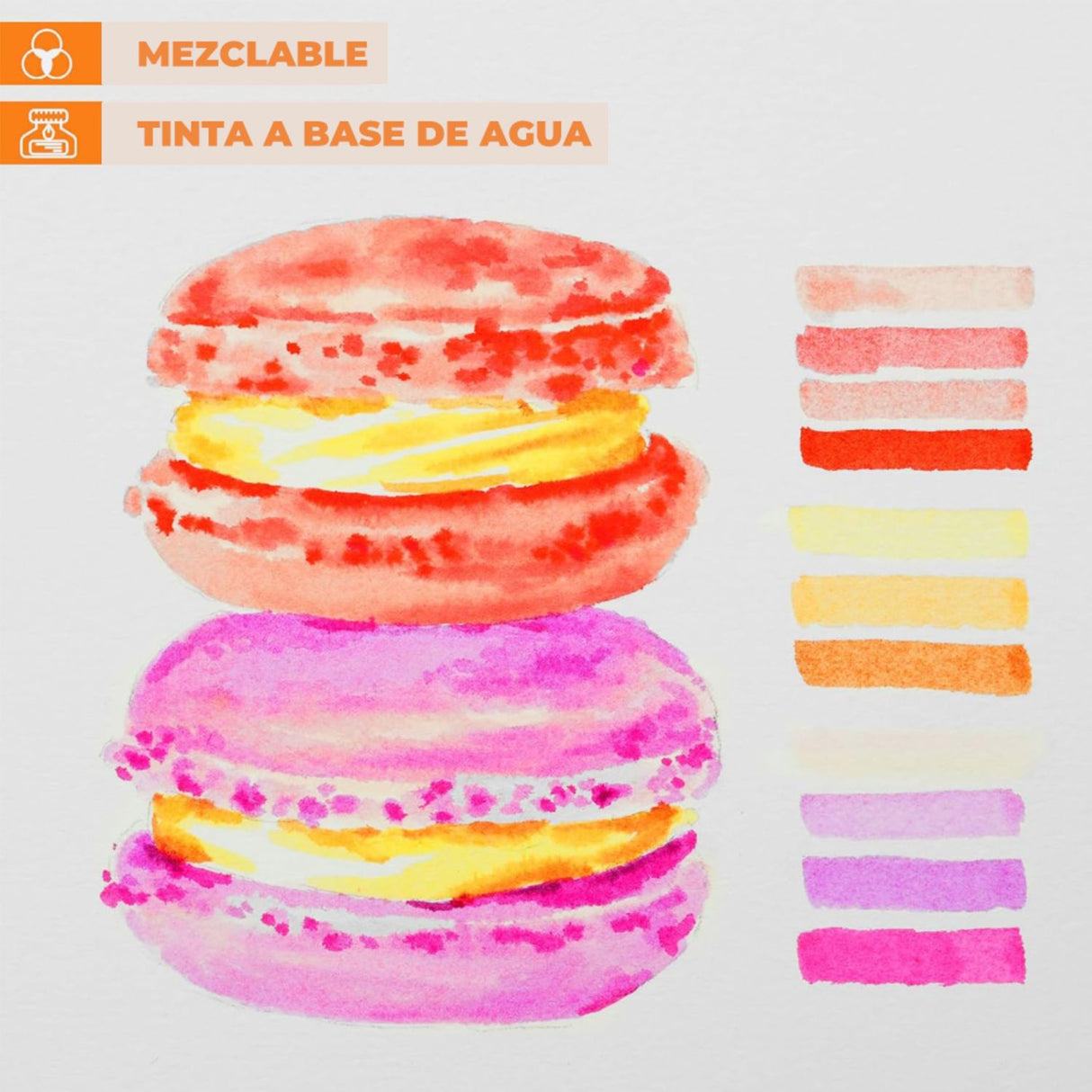 Ohuhu - Set 40 Marcadores a Base de Agua Doble Punta