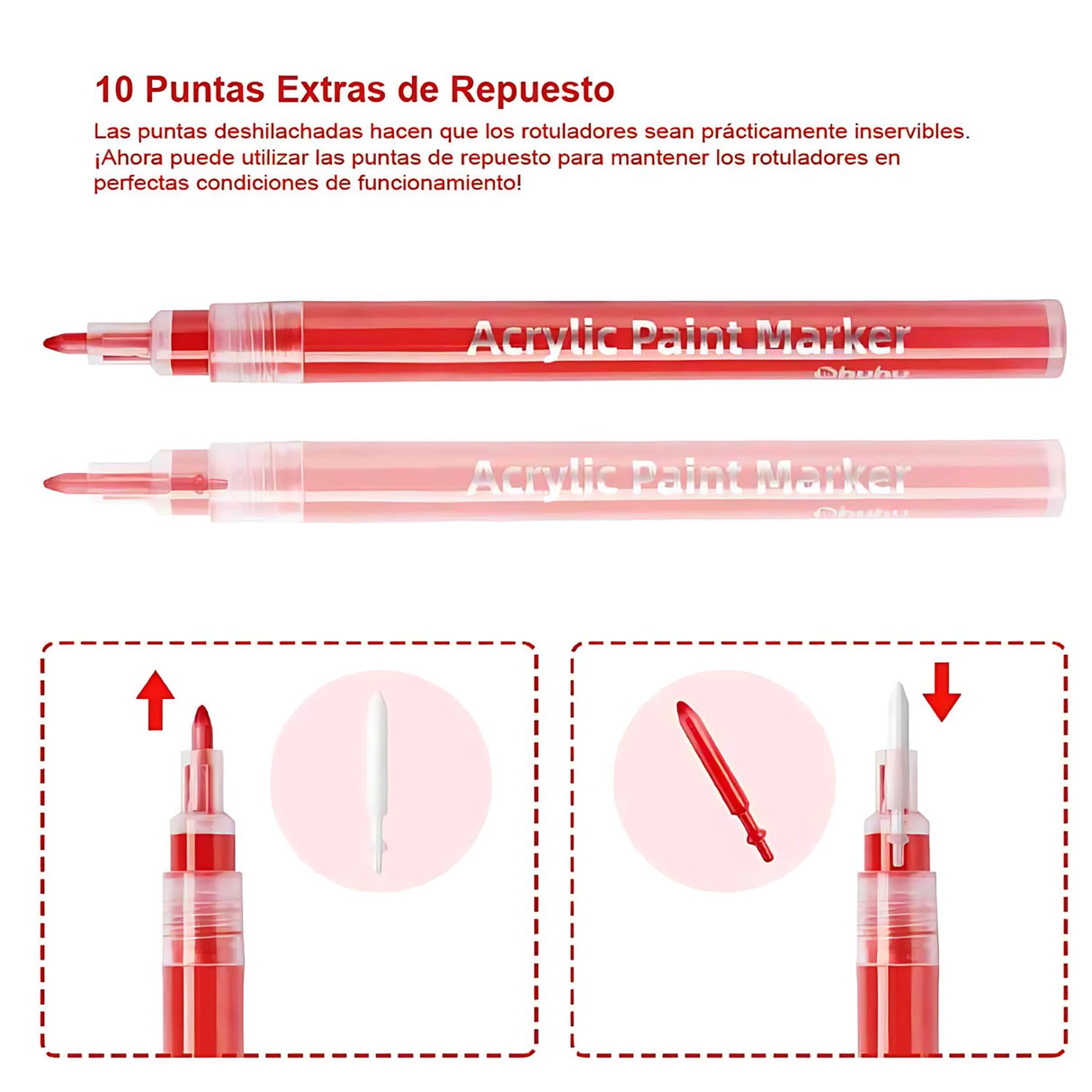 Ohuhu - Set 40 Marcadores Acrílicos para Manualidades