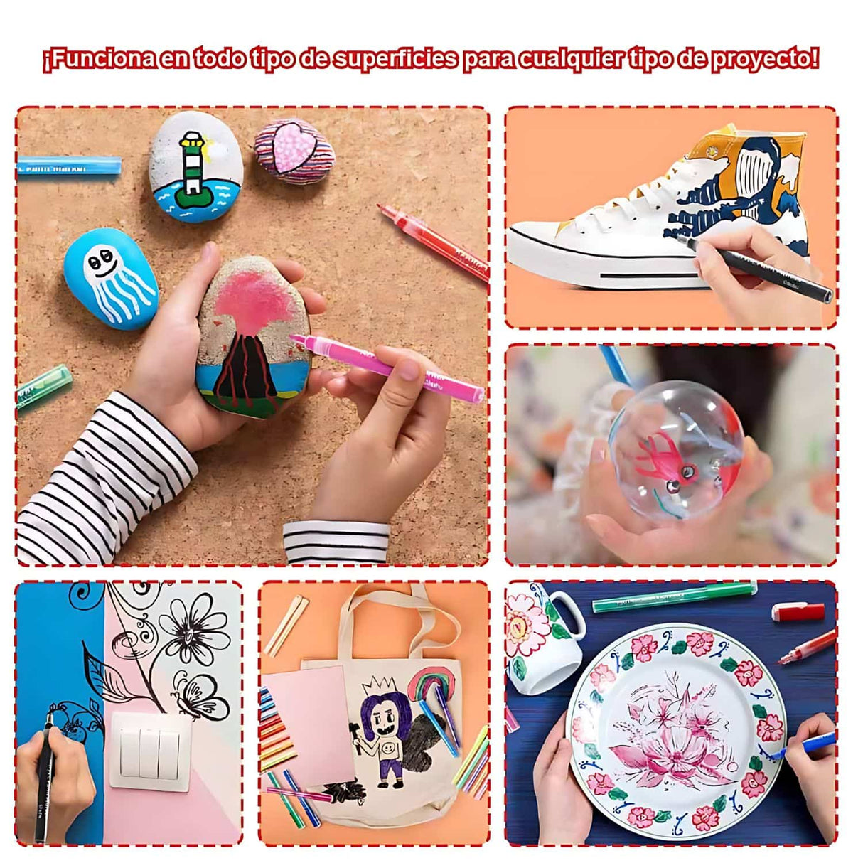 Ohuhu - Set 40 Marcadores Acrílicos para Manualidades