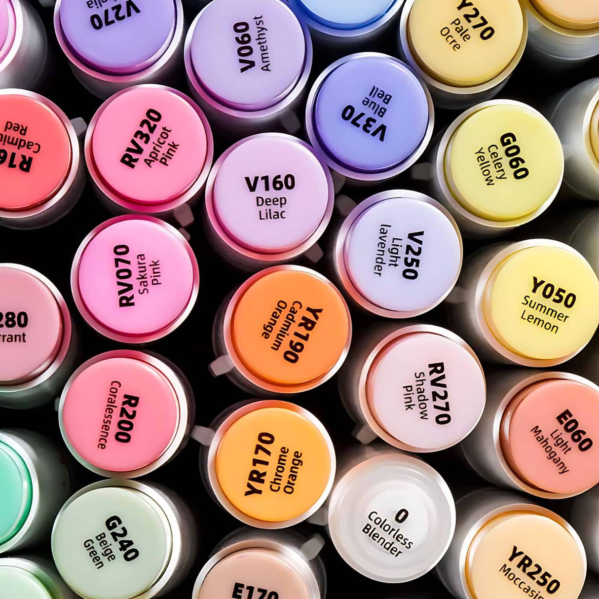 Ohuhu - Set 48 Marcadores al Alcohol Honolulu A Doble Punta Mid Tones